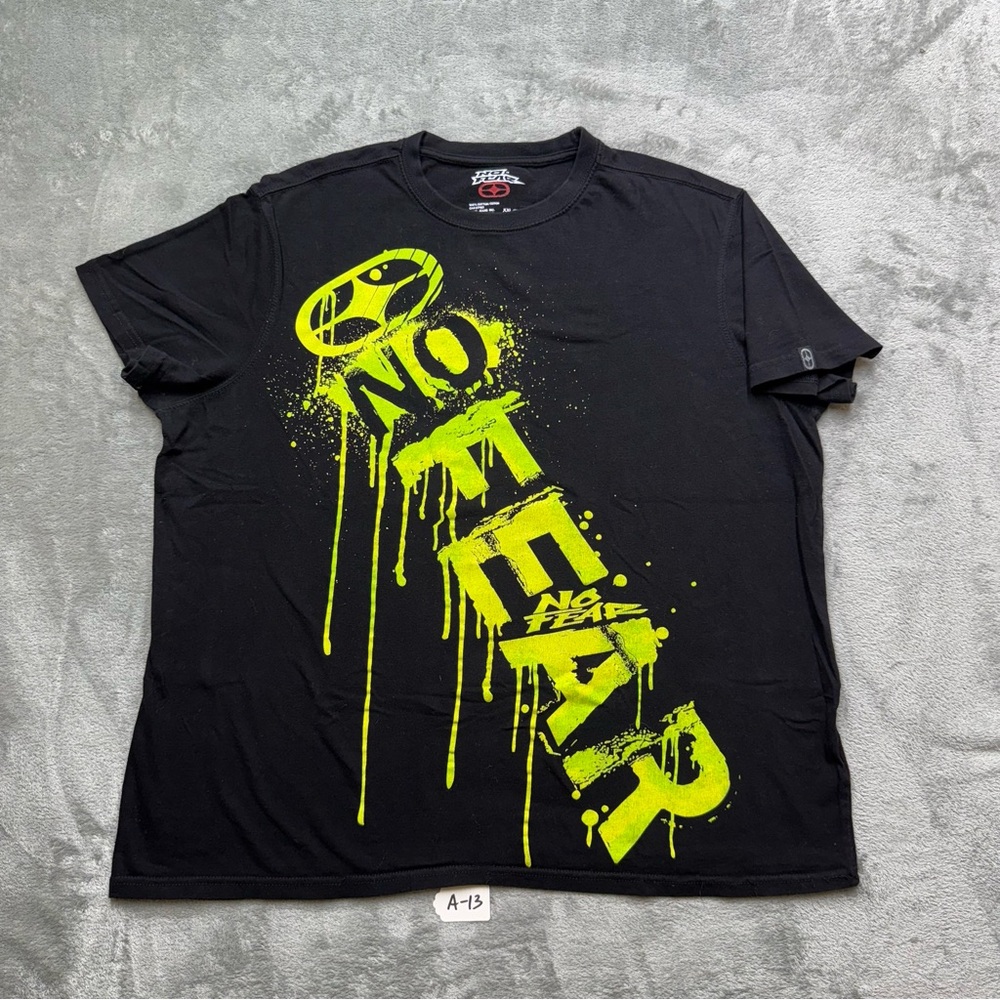 Black and‎ yellow No Fear streetwear tee size XXL  #streetwear